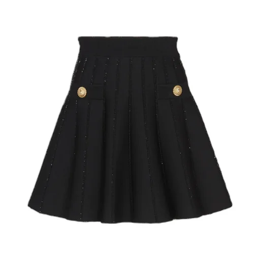 Sparkly Flared Knit Skirt