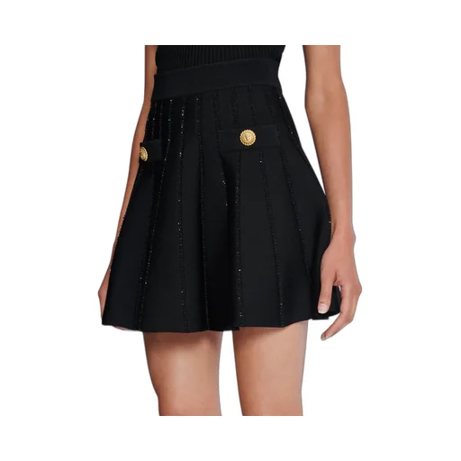 Sparkly Flared Knit Skirt