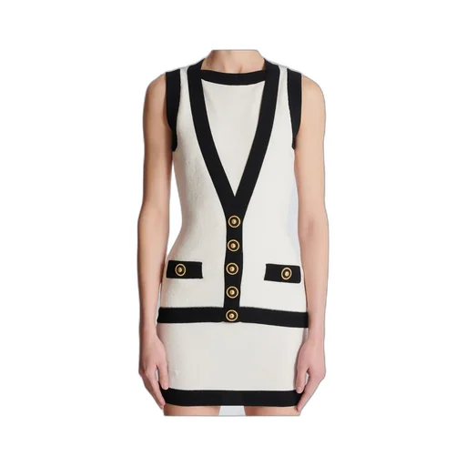 Two-Tone Knit Dress