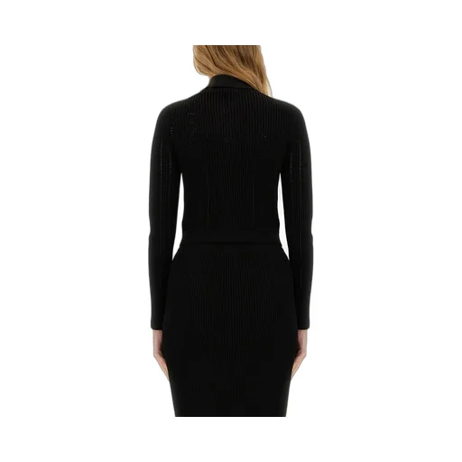 Long Sleeved Cropped Knitted Cardigan