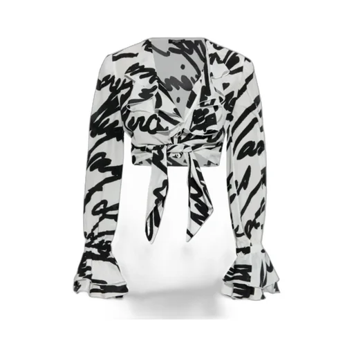 Love Letter Ruffled Wrap Top