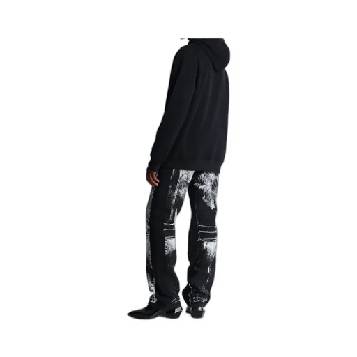 Flocked-Logo Drawstring Hoodie