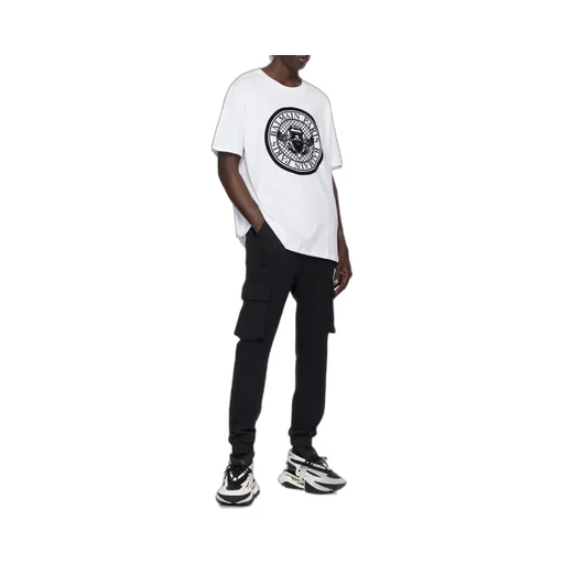 Logo Flocked Crewneck T-Shirt