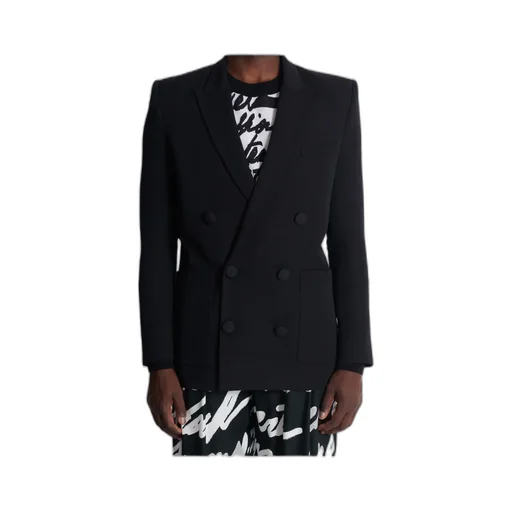 Double-Breasted Buttoned Blazer