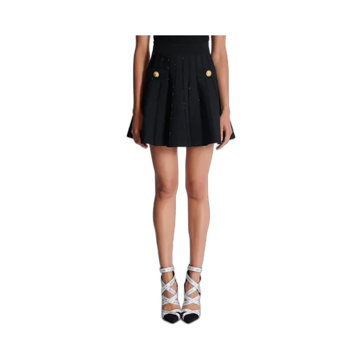 Sparkly Flared Knit Skirt
