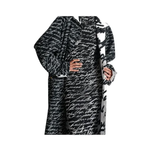 Love Letter Printed Long Reversible Coat