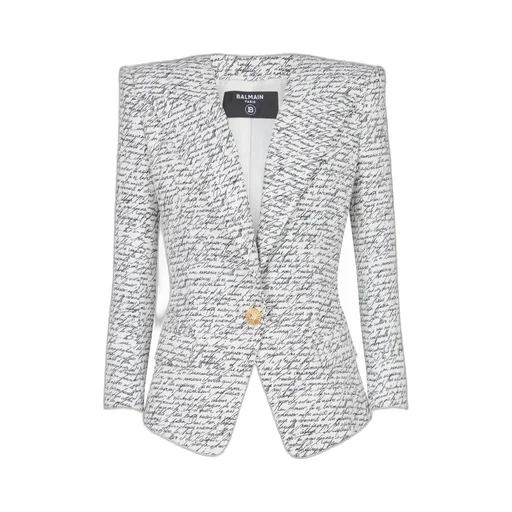 Love Letter Printed 1-Button Jacket