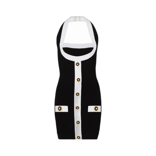 Halterneck Knitted Mini Dress