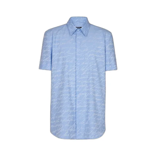 Jacquard Shirt With Print Love Letter