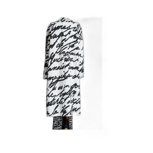 Love Letter Printed Long Reversible Coat