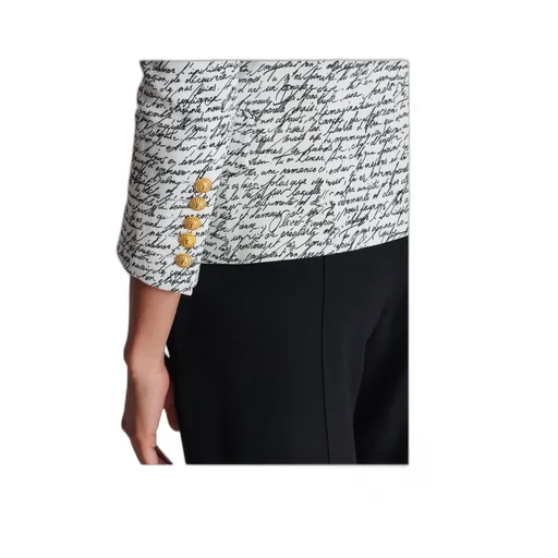 Love Letter Printed 1-Button Jacket