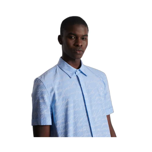 Jacquard Shirt With Print Love Letter