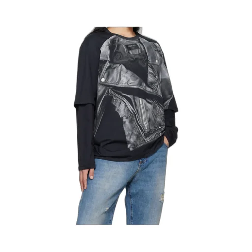 Biker Jacket Printed Long Sleeved T-Shirt