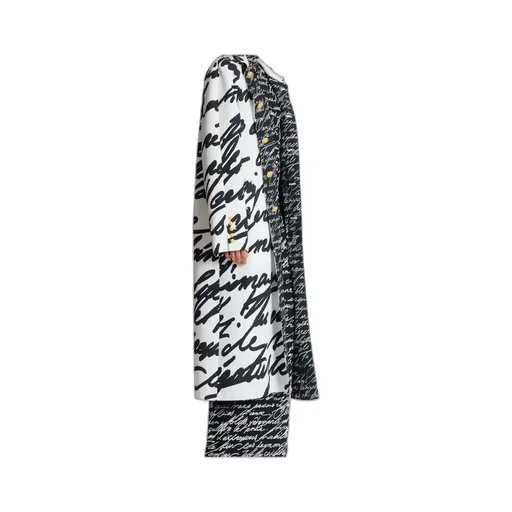 Love Letter Printed Long Reversible Coat