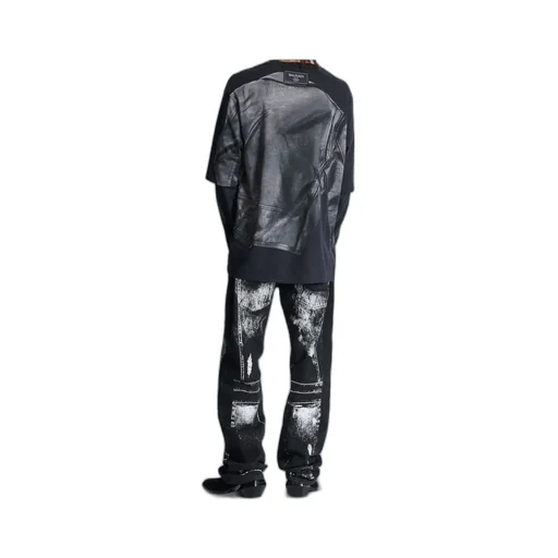 Biker Jacket Printed Long Sleeved T-Shirt