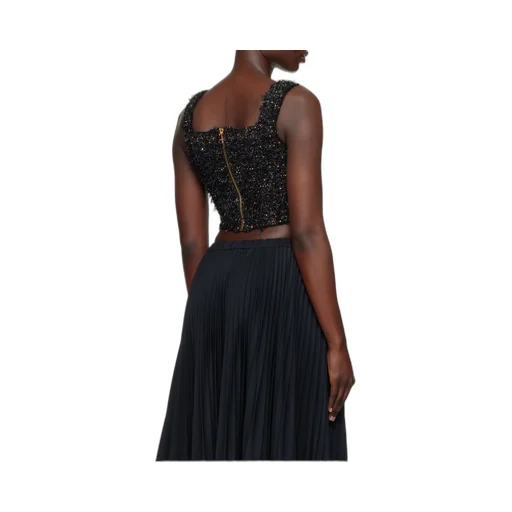 Cropped Tweed Top