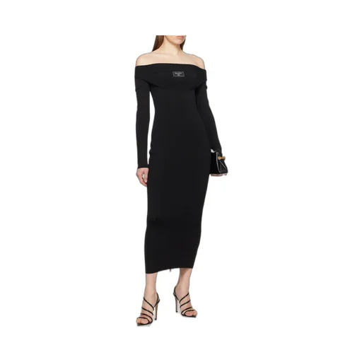 Long Plain Knit Dress