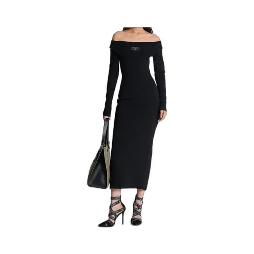 Long Plain Knit Dress