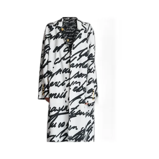 Love Letter Printed Long Reversible Coat