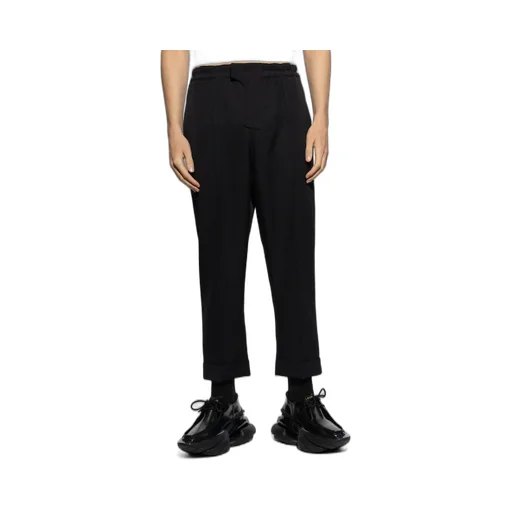 Straight-Leg Cropped Trousers