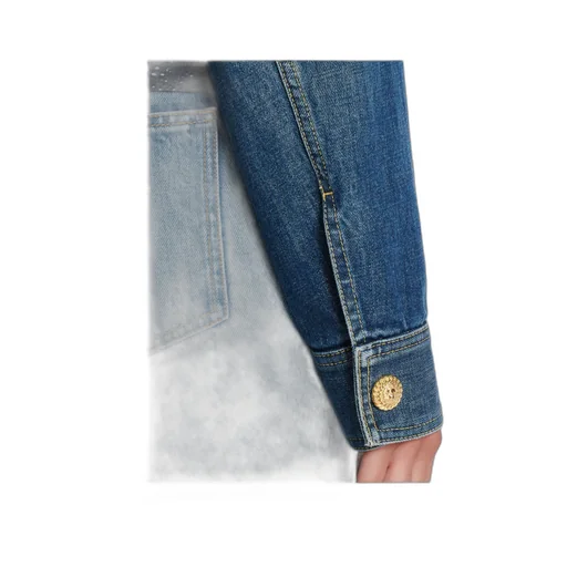 Cropped Faded Denim Jacket
