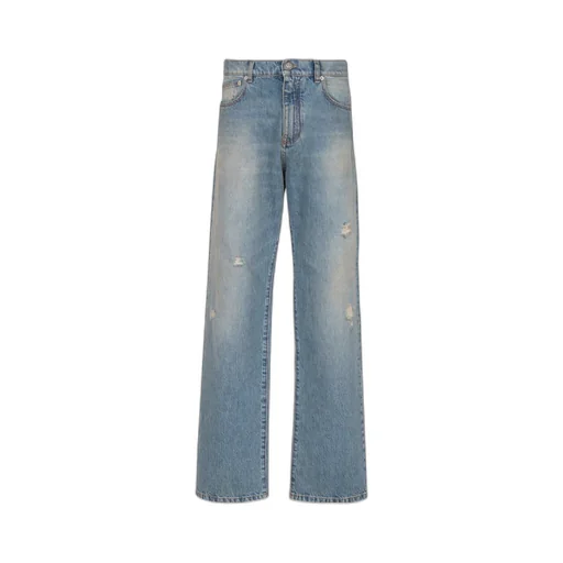 Distressed Loose-Fit Jeans