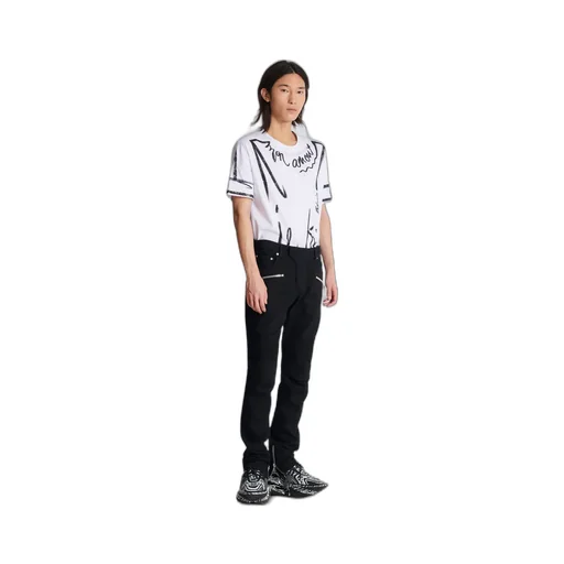 Zip Detailed Slim-Fit Jeans