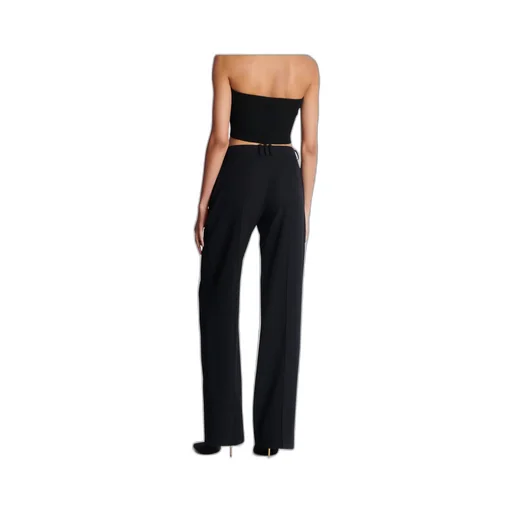 Creased Straight-Leg Trousers