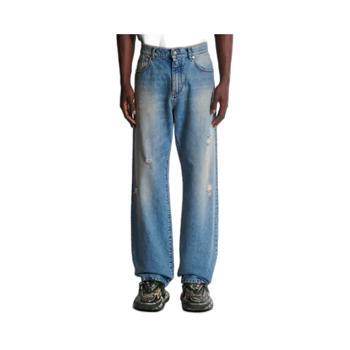 Distressed Loose-Fit Jeans