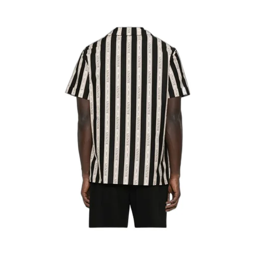 Striped Collared Short-Sleeved Shirt