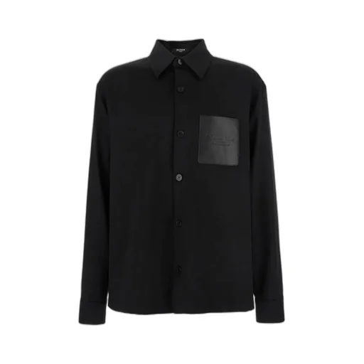 Logo Detailed Long Sleeved Overshirt