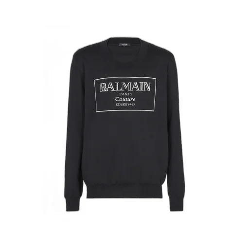 Logo Intarsia Crewneck Knit Sweater