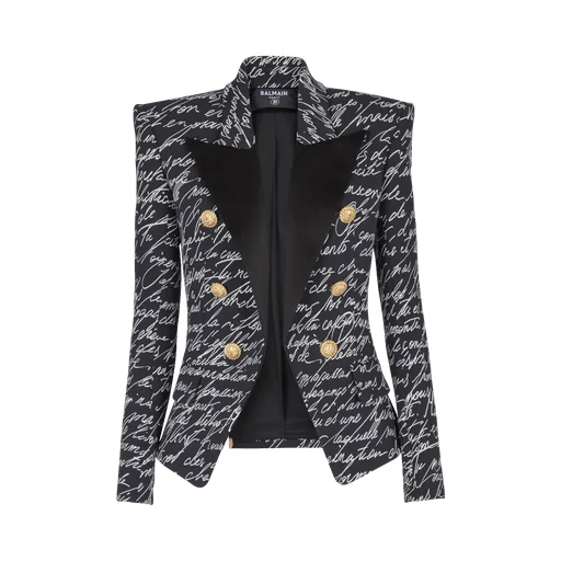 Monogram Button Detailed Blazer