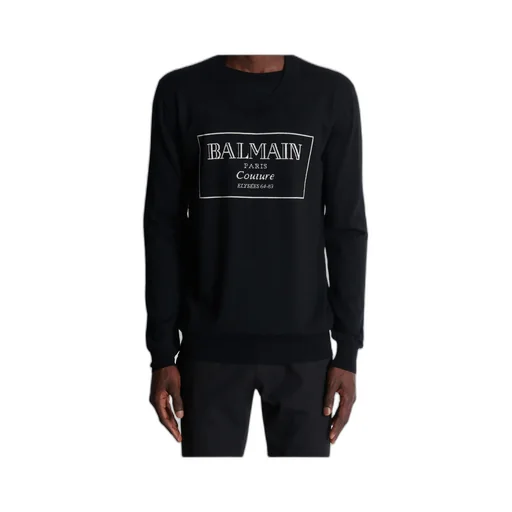 Logo Intarsia Crewneck Knit Sweater