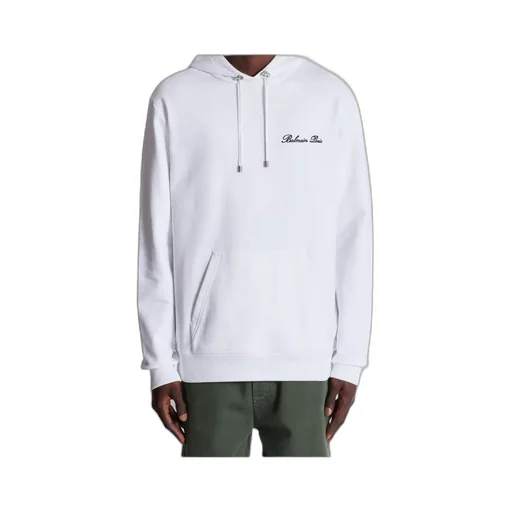 Logo Embroidered Drawstring Hoodie
