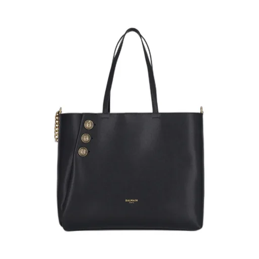 Button Detailed Tote Bag