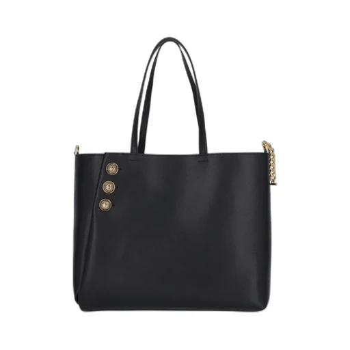 Button Detailed Tote Bag