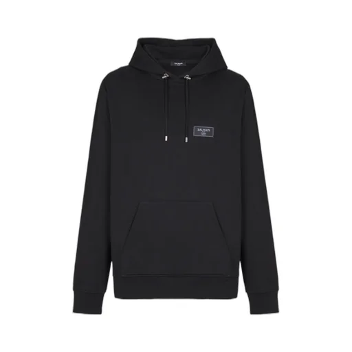 Logo Patch Drawstring Hoodie
