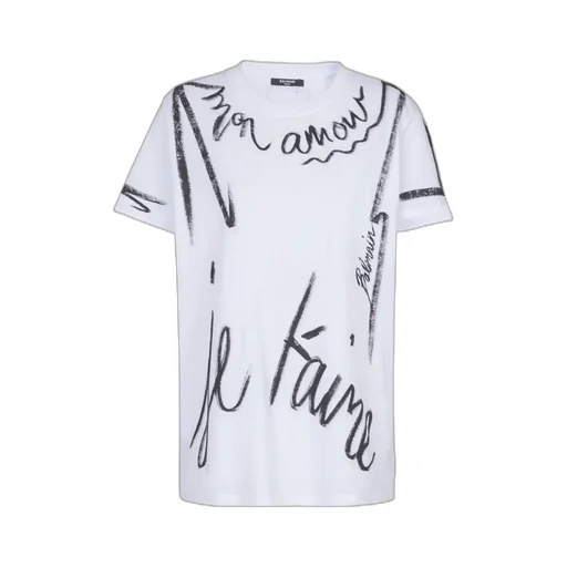 Je T'aime Print Short-Sleeved T-Shirt