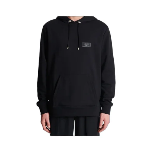 Logo Patch Drawstring Hoodie
