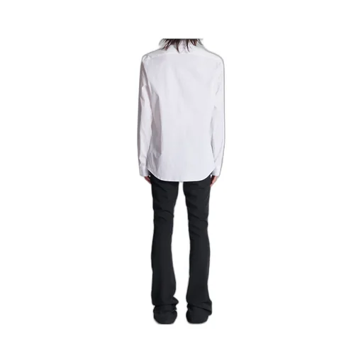 Logo Embroidered Collared Long-Sleeve Shirt