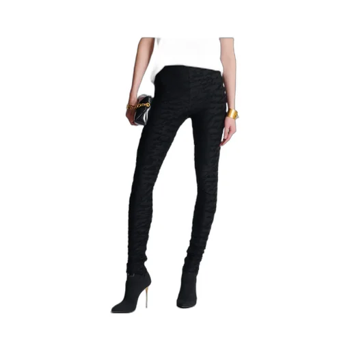 Love Letter Motif Jacquard Knit Leggings