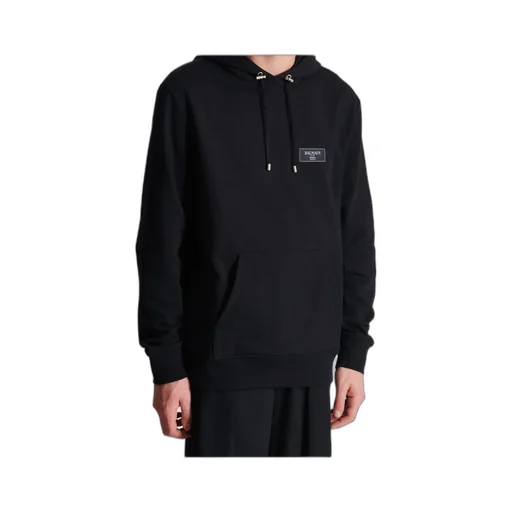 Logo Patch Drawstring Hoodie