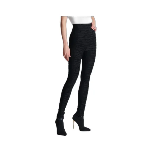 Love Letter Motif Jacquard Knit Leggings