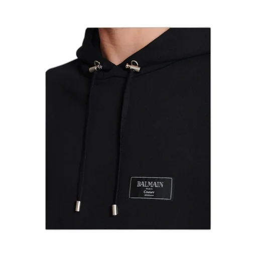 Logo Patch Drawstring Hoodie