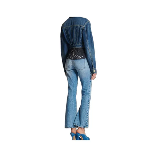 Cropped Faded Denim Jacket