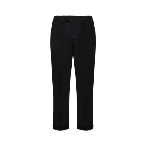 Straight-Leg Cropped Trousers