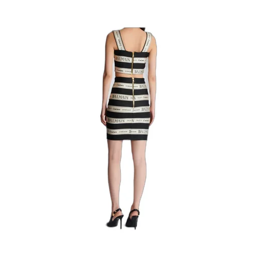 Ribbon Motif Short Jacquard Skirt