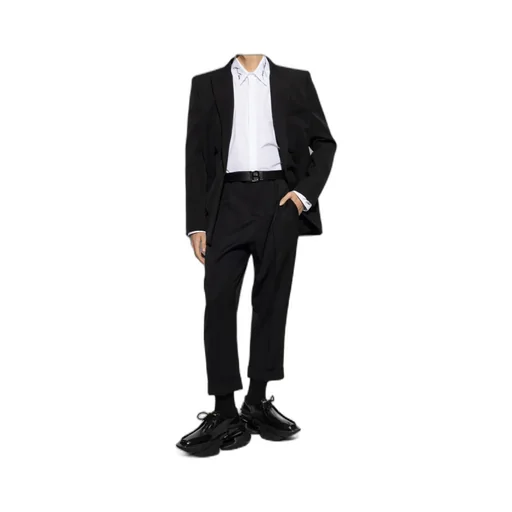 Straight-Leg Cropped Trousers