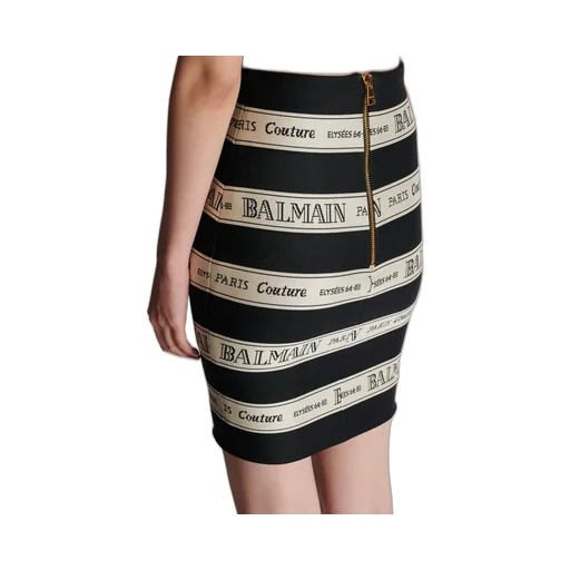 Ribbon Motif Short Jacquard Skirt